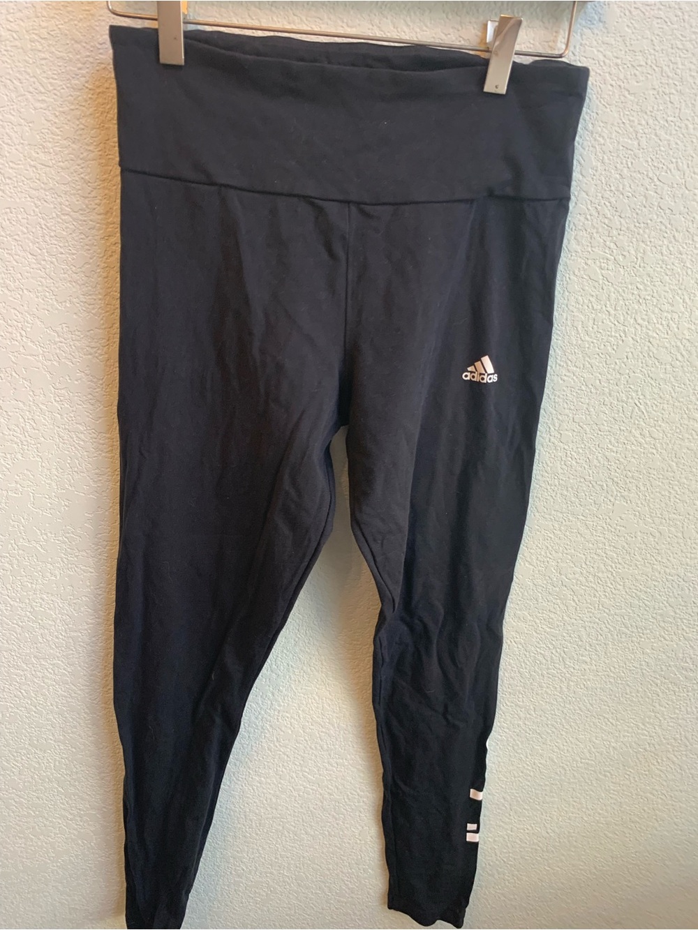 adidas Black Women’s High-Rise Logo Leggings